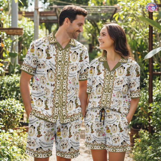 Mickey And Friends Leopard Hawaiian Shirt, Animal Kingdom Hawaiian Shirt, Mickey and Friends Hawaiian Shirt, Disney Safari Trip Shirt