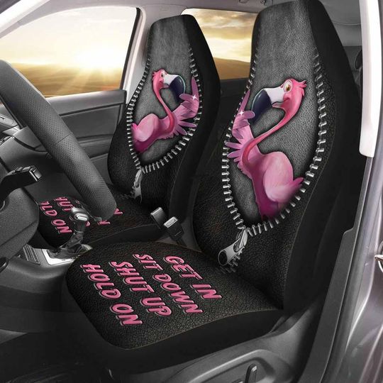 Discover Flamingo Car Seat Cover, Animal Lovers Car Seat, Flamingo Auto Seat Covers, Summer Season Gift, Car Decor
