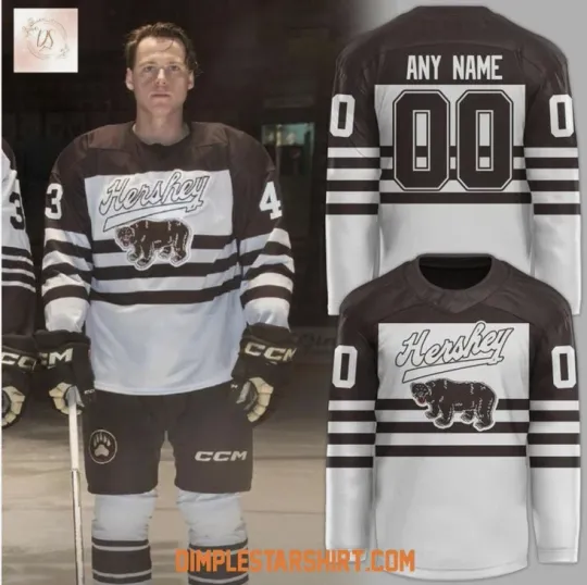 Discover Personalized Hershey Skating Bear 2026 Hockey Jersey Gift For Valentine