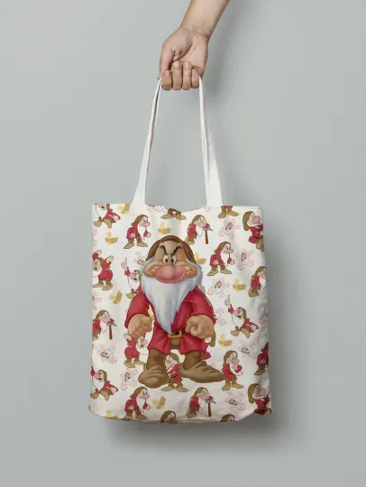 Discover Disney Grumpy Tote Bag, Grumpy Dwarf Bag, Grumpy Lovers Gift