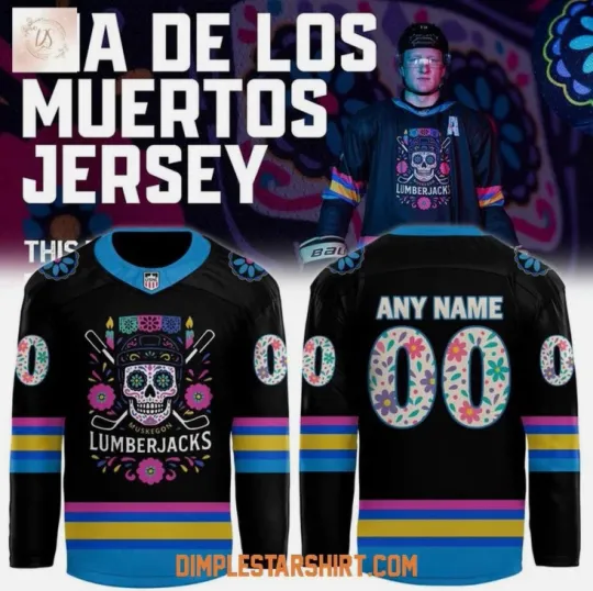 Discover Personalized Muskegon Dia De Los Muertos Hockey Jersey Gift For Valentine
