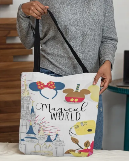 Discover Disney Magical World Tote Bag Disneyland Trip Vacation Bag Gift