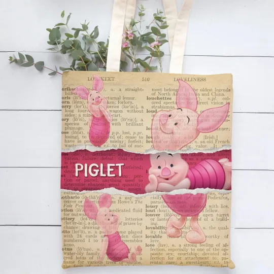 Discover Disney Piglet Tote Bag, Piglet Pooh's Friends Bag Lovers Gift