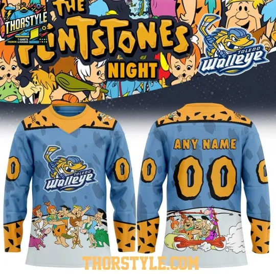 Discover Toledo *Walleye The Flintstone Night 2026 Personalized Hockey Jersey