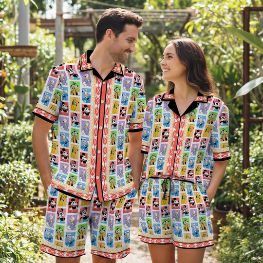 Discover Disneyland Mickey And Friends Hawaiian Shirt, Disneyland Beach, Disneyland Summer Shirt, Disneyland Palm Tree, Matching Disneyland Shirt