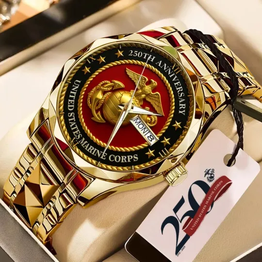 US Marine Corps 250th Anniversary 2025 Alloy Luxury Quartz Watch