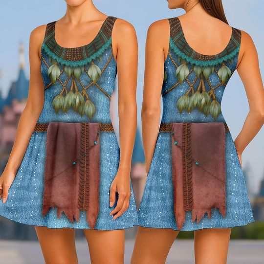 Discover Neytiri Women's Skater Dress, Avatar Movie Costume, Disney Animal Kingdom Dress