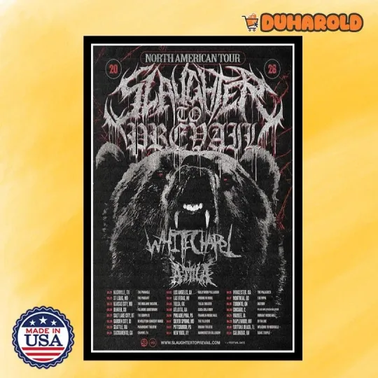 NEW Slaughter To Prevail North America Tour 2026 Poster Home Decor