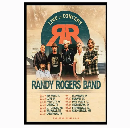 Discover Randy Rogers Band Tour 2026 Poster