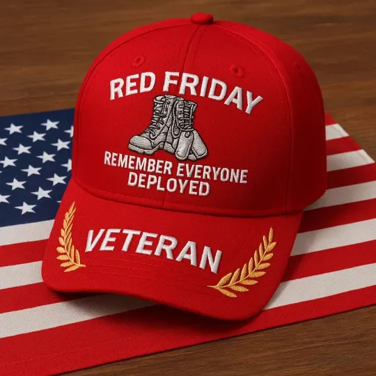 Discover Red Friday Remember Everyone Deployed Veterans Embroidered Cap Patriotic Hat