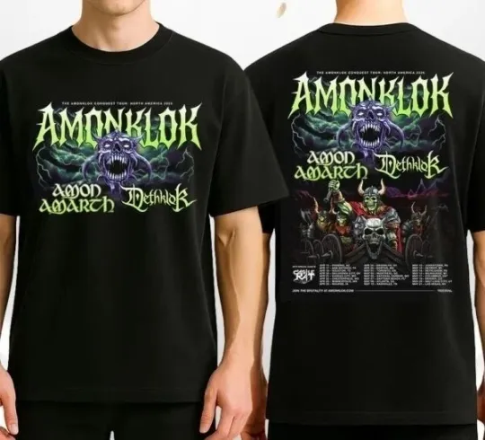 Amonklok 2026 North America Tour Tee Amon Amarth Dethklok Castle Rat PP2758