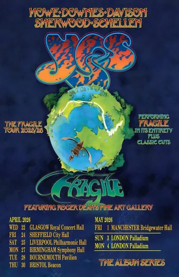 Discover Yes 2026 Fragile Anniversary Tour Framed Concert Poster