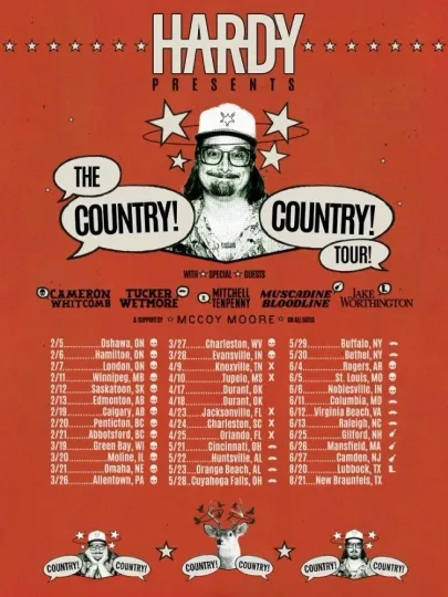 Discover Hardyy THE COUNTRY! COUNTRY! TOUR! 2026 Poster,