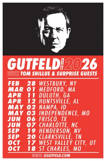 Discover Greg Gutfeld Tour 2026 Poster
