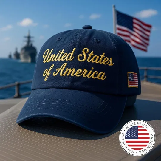 Discover United States of America Hat – Patriotic Embroidered USA Flag Cap