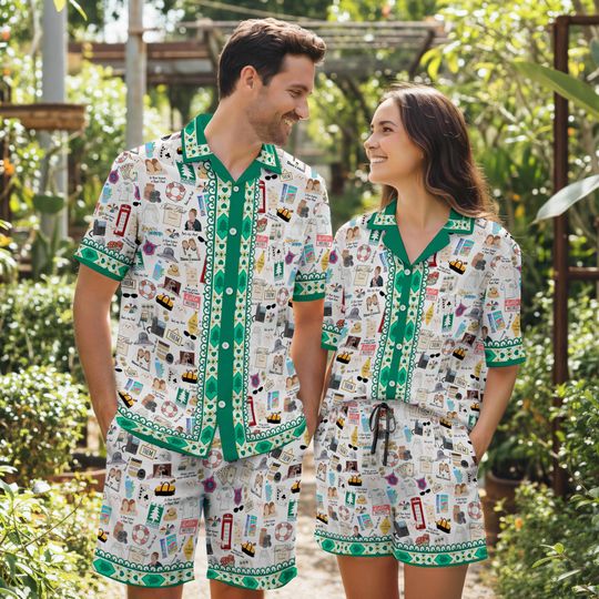 Discover The Stay Golden Hawaiian Shirt & Shorts,Summer Hawaiian Set For Women Men, Rose Dorothy Blanche Sophia Fan Gift, Short-Sleeved Summer Shirt