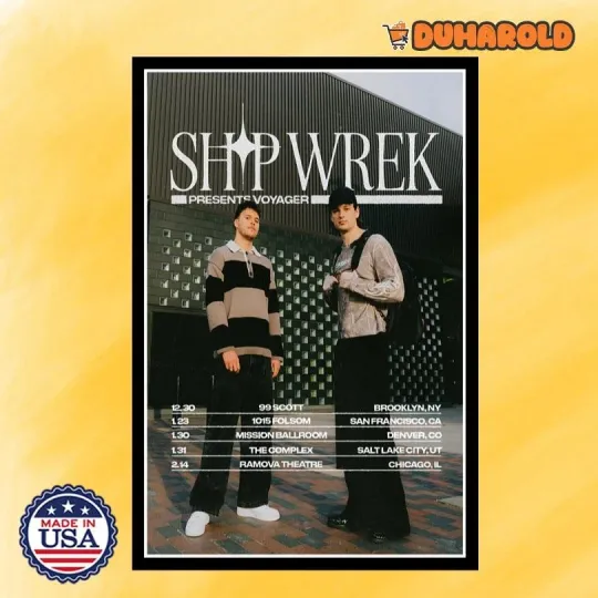 Discover NEW Ship Wrek New Year New Tour 2026 Poster Home Decor, Wall Art, Fan Gift