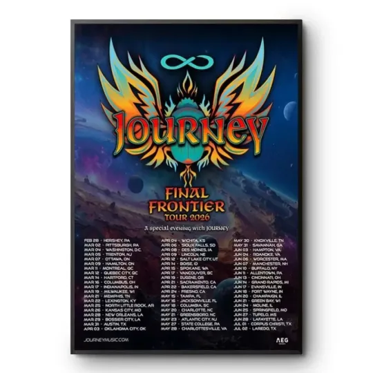 Discover Journey Final Frontier Tour 2026 Concert Poster Print