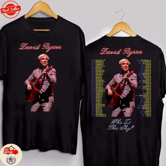 Discover David Byrne who is the sky tour date 2025 2026 Reprint T-Shirt Gildan