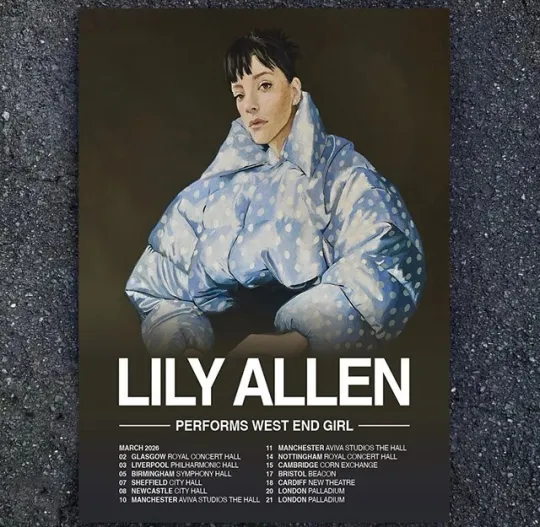 Discover HOT! Lily Allen West End Girl Tour 2026 Poster