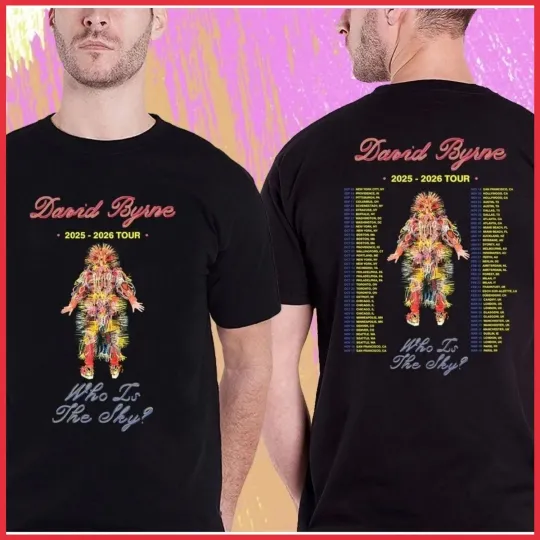 DAVID BYRNE WHO IS THE WORLD TOUR 2025_2026. DAVID BYRNE T-SHIRT