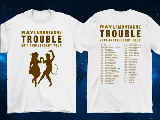 Discover 2 Sides Ray LaMontagne 20 Years 2025 2026 Tour Shirt White Unisex S-5XL BL1893