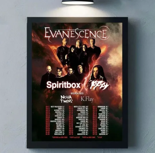 Evanescence World Tour 2026 North American poster