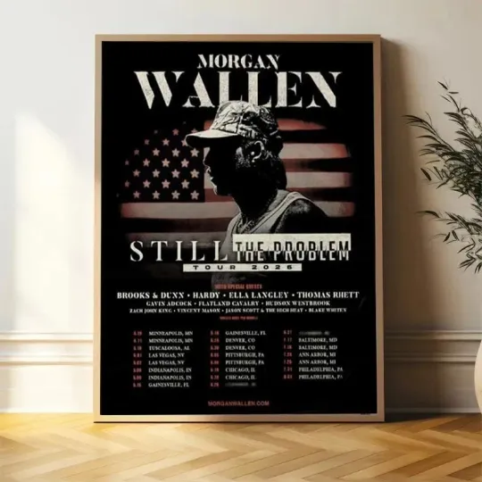 Discover Wallen Western Still The Problem Tour 2026 Poster  28x24