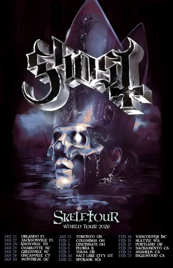 Discover Ghost 2026 N America Tour Framed Concert Poster