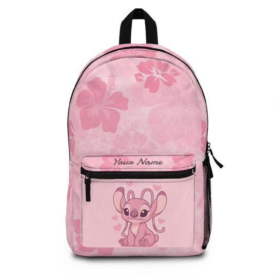 Pink Stitch And Angel Backpack Lilo & Stitch Ohana School Bag