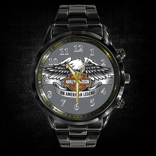 Discover Harley eagle legend SPORT METAL black watch mens high quality wristwatch