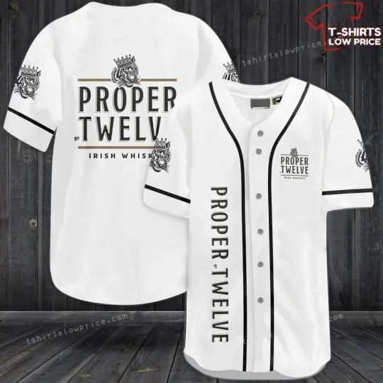 Discover Proper No Twelve White Baseball Jersey
