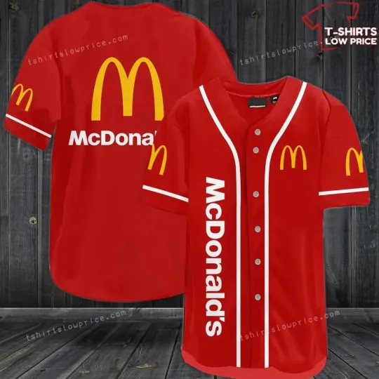 Discover Mcdonald's Red Baseball Jersey