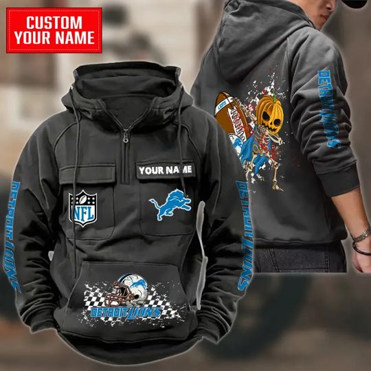 Detroit Lions Halloween Cargo Hoodies
