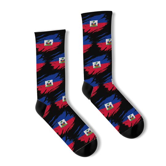 Haitian Flag Haiti Pride Roots Socks