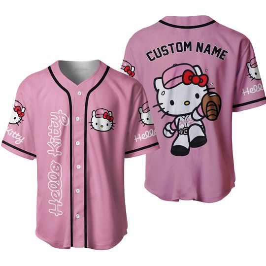 Hello Kitty Jersey Shirt, Hello Kitty Baseball Jersey