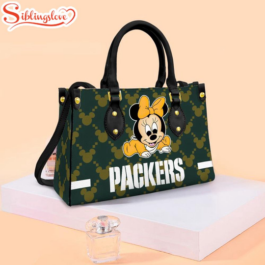 Green Bay Packers football Minnie Baby Cute Leather Handbag