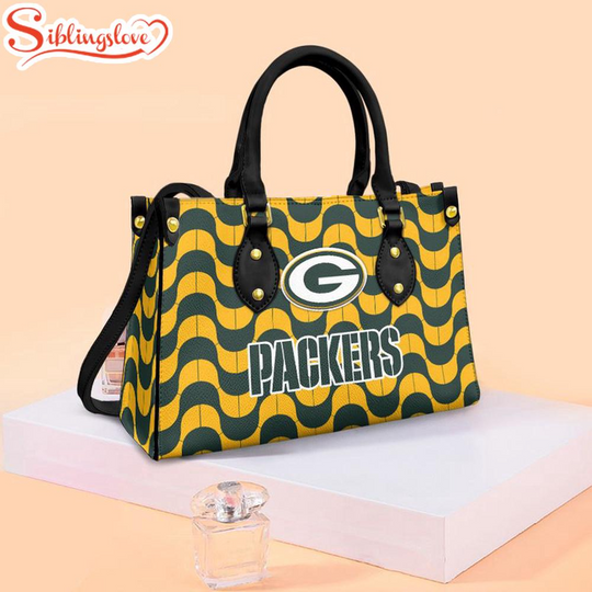 Green Bay Packers Wave Pattern football Team Leather Handbag