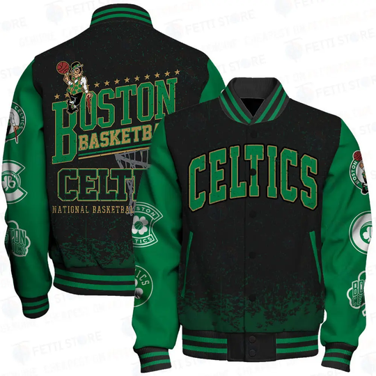 Boston Celtics New Design Aop Baseball Jacket