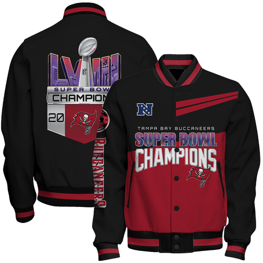 Tampa Bay Buccaneers football Super Bowl Champions Lviii Unisex Baseball Jacket