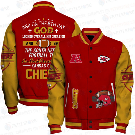 Kansas City Chiefs football National Football League Print Baseball Jacket