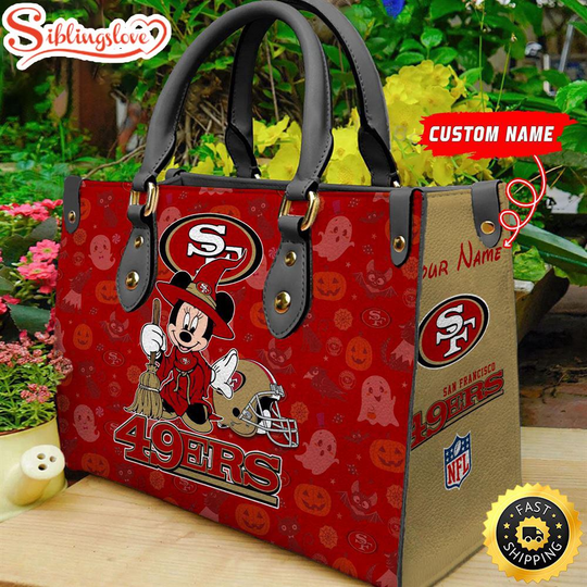Discover Custom Name football San Francisco ers Minnie Mouse Sport Women Handbag