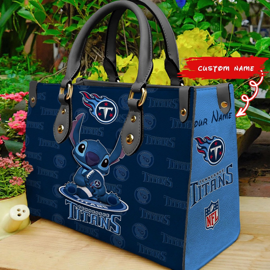 Discover Custom Name football Tennessee Titans Stitch Women Hand Bag