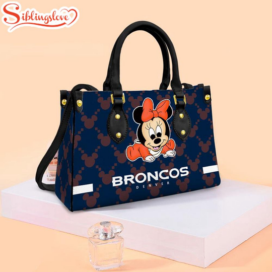 Discover Denver Broncos football Minnie Baby Cute Leather Handbag