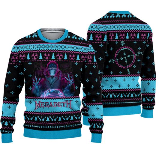 Megadeth Cryptic Writings Christmas Gifts For Holiday Christmas Ugly Sweater