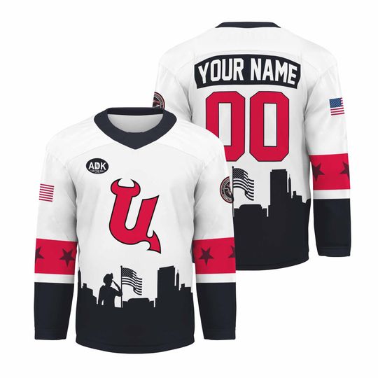 Personalized Utica Comet Veterans Day Uniform 2025 Hockey Jersey