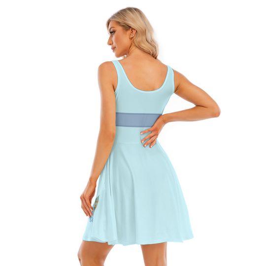 Women's Dress Wendy Darling, Disney inspired Peter Pan running Skater Dress Neverland Marathon outfit idea