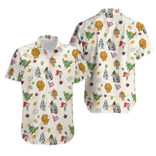 The Wizard Of Oz Hawaiian Button Down Shirt