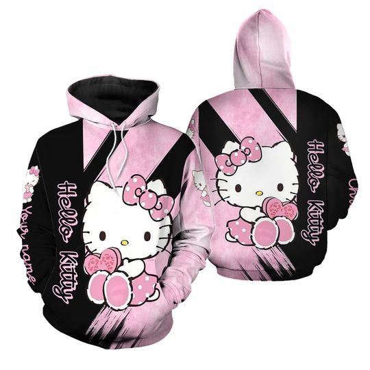 Hello Kitty Hoodies, Hello Kitty Leggings, Hello Kitty Women Hoodie, Hello Kitty Gym Leggings, Custom Name Hoodie