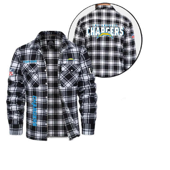 Los Angeles Charger Personalized Flannel Shirt, College Apparel, Sports Fan Gifts, Football Shirts, Super Bowl LX Shirt